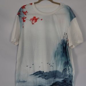 Japanese Flower T-shirt Print